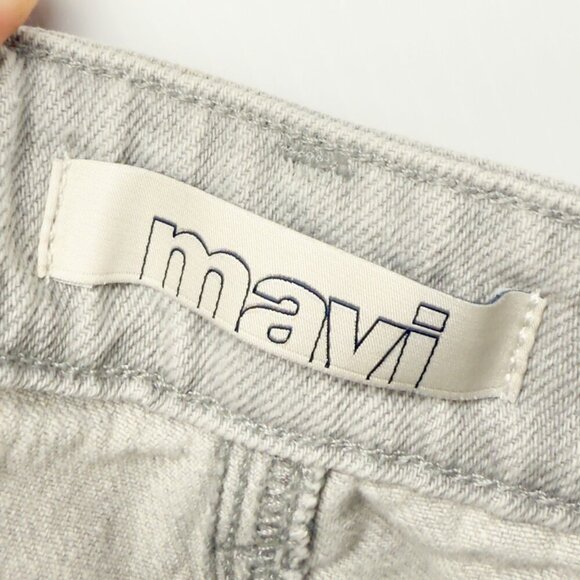MAVI Victoria High Rise Wide Legs Light Grey Stone wash Denim 100% Cotton sz 26 - Picture 11 of 15